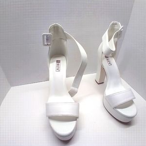 White 5 inch Platform Heels for Women (New Never Worn)